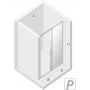 New Trendy Prime White drzwi prysznicowe 140 cm wnękowe prawe biały mat/szkło przezroczyste D-0409A zdj.2