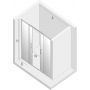 New Trendy Prime White 2D drzwi prysznicowe 140 cm biały mat/szkło przezroczyste D-0435A zdj.2
