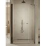 New Trendy New Soleo drzwi prysznicowe 100 cm uchylne gunmetal szczotkowany/szkło przezroczyste D-0949A zdj.1