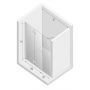 New Trendy New Soleo drzwi prysznicowe 140 cm lewe chrom/szkło przezroczyste D-0150A/D-0096B zdj.2