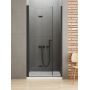 New Trendy New Soleo Black drzwi prysznicowe 80 cm wnękowe lewe czarny półmat/szkło przezroczyste D-0221A zdj.1