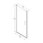 New Trendy Negra drzwi prysznicowe 90 cm wnękowe szkło przezroczyste EXK-1128 zdj.3