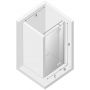 New Trendy Reflexa drzwi prysznicowe 130 cm wnękowe prawe chrom/szkło przezroczyste EXK-5068 zdj.2