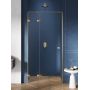 New Trendy Avexa Gold Brushed drzwi prysznicowe 120 cm wnękowe lewe złoty szczotkowany/szkło przezroczyste EXK-1722 zdj.1