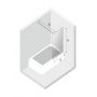 New Trendy Avexa White parawan nawannowy 50 cm 1-częściowy biały mat/szkło przezroczyste EXK-2960-WP zdj.2