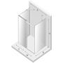 New Trendy Softi kabina prysznicowa 130x80 cm prostokątna przyścienna chrom/szkło przezroczyste EXK-3944 zdj.2