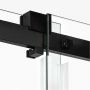 New Trendy Softi Black drzwi prysznicowe 150 cm wnękowe czarny półmat/szkło przezroczyste EXK-3961 zdj.3