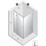 New Trendy Avexa Nickel Brushed kabina prysznicowa 80x70 cm prostokątna lewa nikiel szczotkowany/szkło przezroczyste EXK-8471 zdj.2