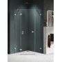 New Trendy Avexa Nickel Brushed kabina prysznicowa 90x90 cm pięciokątna lewa nikiel szczotkowany szczotkowany/szkło przezroczyste EXK-8558 zdj.1
