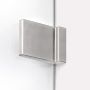 New Trendy Avexa Nickel Brushed ścianka prysznicowa walk-in 90 cm nikiel szczotkowany/szkło przezroczyste EXK-8638 zdj.3