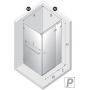 New Trendy Avexa Nickel Brushed kabina prysznicowa 100x80 cm prostokątna prawa nikiel szczotkowany/szkło przezroczyste EXK-8699 zdj.2