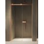 New Trendy Softi Copper Brushed drzwi prysznicowe 120 cm rozsuwane miedź szczotkowany/szkło przezroczyste EXK-8816 zdj.1