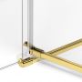 New Trendy Avexa Gold Brushed drzwi prysznicowe 120 cm wnękowe prawe złoty szczotkowany/szkło przezroczyste EXK-1723 zdj.4