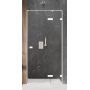 New Trendy Avexa White drzwi prysznicowe 130 cm wnękowe prawe biały mat/szkło przezroczyste EXK-2698 zdj.1