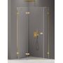 New Trendy Avexa Gold Shine kabina prysznicowa 100x80 cm pięciokątna lewa złoty połysk/szkło przezroczyste EXK-3848 zdj.1