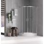 New Trendy Feria kabina prysznicowa 90x90 cm półokrągła profile chrom/szkło przezroczyste K-0524 zdj.1
