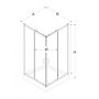 New Trendy Feria kabina prysznicowa 90 cm kwadratowa profile chrom/szkło czyste K-0526 zdj.2