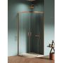 New Trendy Prime Copper Brushed kabina prysznicowa 90x90 cm półokrągła miedź szczotkowany/szkło przezroczyste K-3591 zdj.1