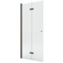 New Trendy New Soleo Gunmetal Brushed ścianka prysznicowa walk-in 90 cm lewa gunmetal szczotkowany/szkło przezroczyste K-5793 zdj.1