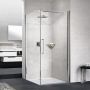 Novellini Young 2.0 G+F ścianka prysznicowa 67 cm boczna srebrna/szkło przezroczyste Y2FG67-1B zdj.4