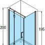 Novellini Modus F ścianka prysznicowa 90 cm chrom/szkło przezroczyste MODUSF90-1K zdj.3