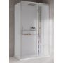 Novellini Glax 2 2.0 2P kabina z hydromasażem 120x80 cm parowa z brodzikiem prawa srebrna G222P120DM5-1BB zdj.1