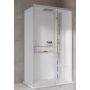 Novellini Glax 2 2.0 2P kabina z hydromasażem 120x80 cm parowa z brodzikiem prawa srebrna G222P129DT5-1BB zdj.1