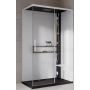 Novellini Glax 2 2.0 2P kabina z hydromasażem 120x90 cm parowa z brodzikiem prawa czarna G222P299DM5-1HU zdj.1
