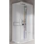 Novellini Glax 2 2.0 A kabina z hydromasażem 100x70 cm prawa parowa z brodzikiem srebrna G22A107DT5-1BB zdj.1