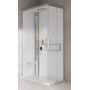 Novellini Glax 2 2.0 A kabina z hydromasażem 100x70 cm lewa parowa z brodzikiem srebrna G22A107ST5-1BB zdj.1