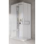 Novellini Glax 2 2.0 A kabina z hydromasażem 100x80 cm lewa parowa z brodzikiem srebrna G22A108ST5-1BB zdj.1
