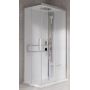 Novellini Glax 2 2.0 A kabina z hydromasażem 90x90 cm parowa z brodzikiem srebrna G22A99T5-1BB zdj.1