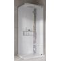 Novellini Glax 2 2.0 G+F kabina z hydromasażem 80 cm kwadratowa prawa parowa z brodzikiem srebrna G22GF89DT5-1BB zdj.1