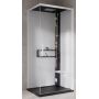 Novellini Glax 2 2.0 G+F kabina z hydromasażem 80 cm kwadratowa prawa parowa z brodzikiem czarna G22GF89DT5-1HU zdj.1