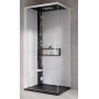 Novellini Glax 2 2.0 G+F kabina z hydromasażem 90 cm kwadratowa lewa parowa z brodzikiem czarna G22GF90ST5-1HU zdj.1