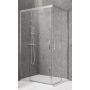 Novellini Kali A-H drzwi prysznicowe 81 cm częściowe 1/2 srebrny/szkło przezroczyste KALIAH81L-1B zdj.1