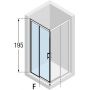 Novellini Kali A-H drzwi prysznicowe 101 cm częściowe 1/2 srebrny/szkło przezroczyste KALIAH101L-1B zdj.2