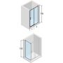 Novellini Kali PH drzwi prysznicowe 128 cm srebrny/szkło przezroczyste KALIPH126-1B zdj.2