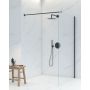 Oltens Bo Walk-In ścianka prysznicowa 100 cm czarny mat/szkło przezroczyste 22002300 zdj.4