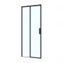 Oltens Breda drzwi prysznicowe 100 cm czarny mat/szkło przezroczyste 21213300 zdj.1