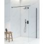 Oltens Bo Walk-in ścianka prysznicowa 80 cm czarny mat/szkło przezroczyste 22000300 zdj.6