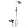 Oltens Molle zestaw prysznicowy z baterią wannowo-prysznicową ścienną czarny mat 36046300 zdj.1