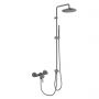 Oltens Molle zestaw prysznicowy z baterią prysznicową ścienną grafit 36050400 zdj.1