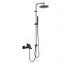 Oltens Hadsel zestaw prysznicowy z baterią wannowo-prysznicową ścienną czarny mat 36054300 zdj.1