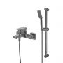 Zestaw Oltens Hadsel bateria wannowo-prysznicowa ścienna z kompletem natryskowym Tinde Alling grafit 36058400 zdj.1