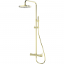Oltens Molle zestaw prysznicowy ścienny z deszczownicą złoty połysk 36504800 zdj.1