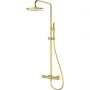 Oltens Molle zestaw prysznicowy ścienny z deszczownicą złoto szczotkowane 36504810 zdj.1