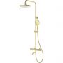 Oltens Vatten Numa zestaw wannowo-prysznicowy z baterią termostatyczną i deszczownicą złoty połysk 36507800 zdj.1