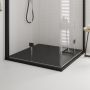 Oltens Bergytan brodzik 90x90 cm kwadratowy RockSurface czarny mat 17101300 zdj.5