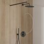 Zestaw Oltens Molle bateria podtynkowa z deszczownicą 30 cm Vindel i kompletem prysznicowym Ume grafit 36600400 zdj.3